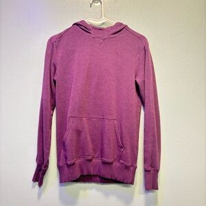 Athleta Girl Plum Thumb Hole Pocket Hoodie Sweater Size XL